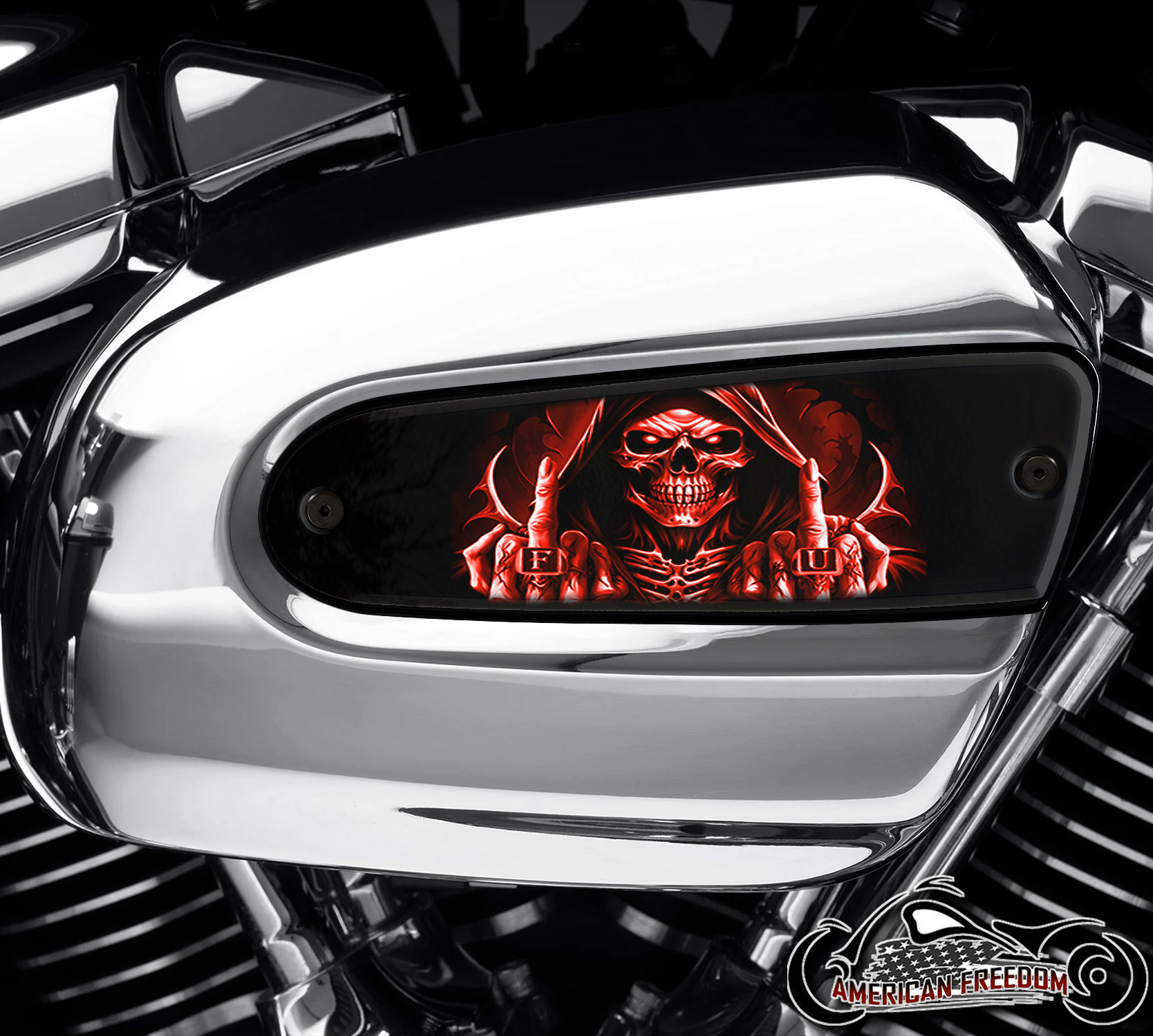 Harley Davidson Wedge Air Cleaner Insert - FU Reaper Red